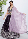Perfect For Bridesmaid Raw Silk Lehenga Set with Sequins & Thread Embroidery