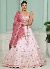 Pink Designer Lehenga for Women | Tissue Beads & Sequin Embroidery