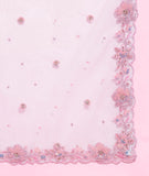 Pink Color Net Sequins And Diamond Work Semi-Stitched Lehenga