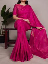 Pink Roop silk saree with zari weaving