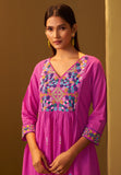 pink cotton kurta set for women with dupatta