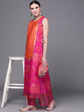 Pink Organza Ethnic Wear Kurta and Palazzo Set for Women