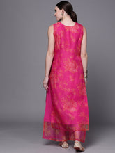 Pink Organza Ethnic Wear Kurta and Palazzo Set for Women