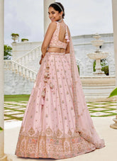 Pink Silk Designer Lehenga for Women with Sequins Work