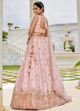 Pink Silk Designer Lehenga for Women with Sequins Work