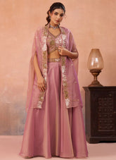 Pink Indo Western Outfit for Engagement & Bridesmaid Styling