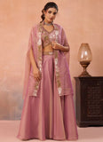 Pink Indo Western Outfit for Engagement & Bridesmaid Styling