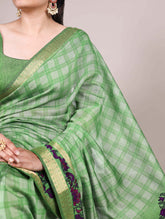 Kalamkari printed pallu chanderi saree