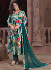 Premium Riyon Handwork Readymade Alia cut Kurti