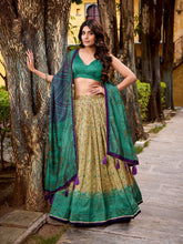 designer firozi festive lehenga