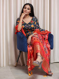 Multi Color Bandhani Printed Pure Gaji Silk Kaftan