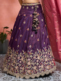 Elegant Purple Reception & Bridesmaid Lehenga for Women