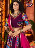 Traditional Navratri chaniya choli for women with mirror work