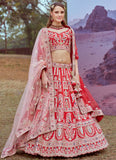 Red Silk Indian Wedding Lehenga