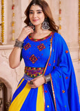 Royal Blue Dandiya Dress for Women