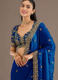 Royal Blue occasion wear saree for women