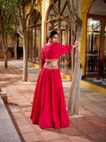 designer pink festive lehenga