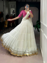 white marble lehenga choli with embossed design