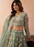 Sea Green Tissue Lehenga | Designer Embroidered Wedding Wear