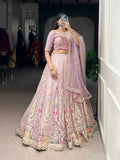 Lavender Wedding Lehenga with Thread & Sequin Work