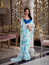 Soft weightless marble floral print saree