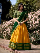 Traditional South Indian yellow lehenga