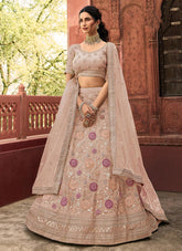 Stunning Pink Organza Lehenga Choli with Stone Embellishments