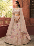 Stunning Pink Organza Lehenga Choli with Stone Embellishments