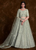 Sea Green Thread Work Lehenga Choli