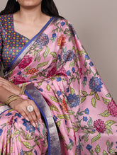 Tasar silk saree with viscose border