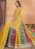 Tasteful Yellow Color Chinon Fabric Partywear Lehenga