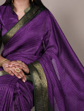 Traditional purple Dola Chex saree