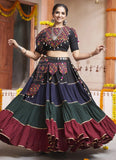 Thread Embroidery with mirror work Navratri chaniya choli