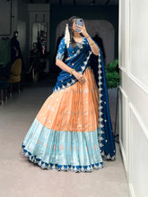 Orange zari kota embroidered lehenga choli