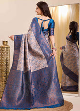 Traditional Indian Rapier Jaquard Work Kanjeevaram Silk Saree