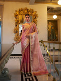 Sequins lace border tissue saree