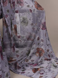 Grey festive saree for party wear