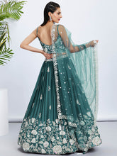 Trendy Poly Georgette Sequins And Thread Embroidery Lehenga