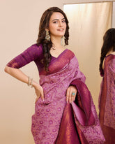 Versatile Purple Soft Kanjivaram Silk Traditional Saree