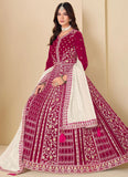 Premium embroidered Rani Pink ethnic outfit