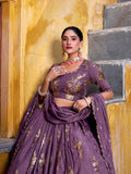 Lavender Lehenga Choli with 3.5 Meter Flair
