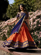 Traditional South Indian orange lehenga