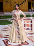 Cream Raspberry Lehenga with Sequins Embroidery