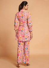 Women Pink Floral Print 2-Piece Co-Ord Set