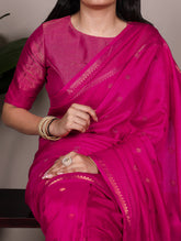Pink festive wear silk saree for women