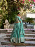 Matching Chanderi silk dupatta