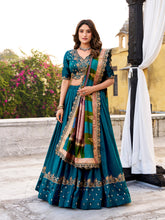 firozi sequins embroidery lehenga