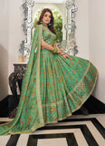 Womens Organza Pista Color Indian Wedding Lehenga