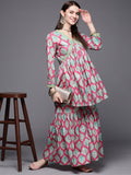 Women's Rani Velvet Kurta Sharara Set