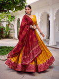 Traditional yellow festive lehenga choli